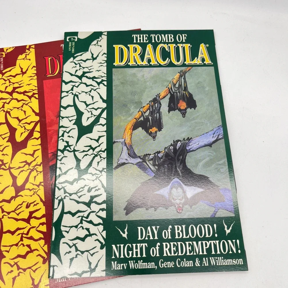 The Tomb of Dracula Epic Comics Books 1-4 Day of Blood Night of Redemption Set